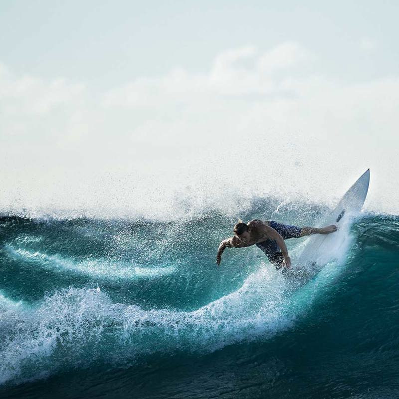 surfer riding wave